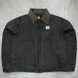 Vintage Carhartt JQ185 Faded Black Arctic Jacket Size Large